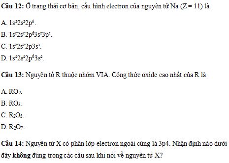Bộ đề thi học kì 1 lớp 10 môn Hóa học Cánh diều