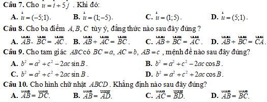 Bộ đề thi học kì 1 lớp 10 môn Toán Cánh diều
