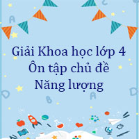 Khoa học lớp 4 Ôn tập chủ đề Năng lượng