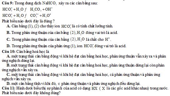 Đề thi học kì 1 lớp 11 môn Hóa học Cánh diều