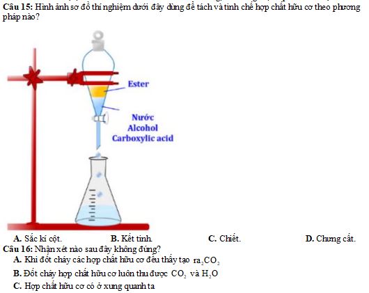 Đề thi học kì 1 lớp 11 môn Hóa học Cánh diều