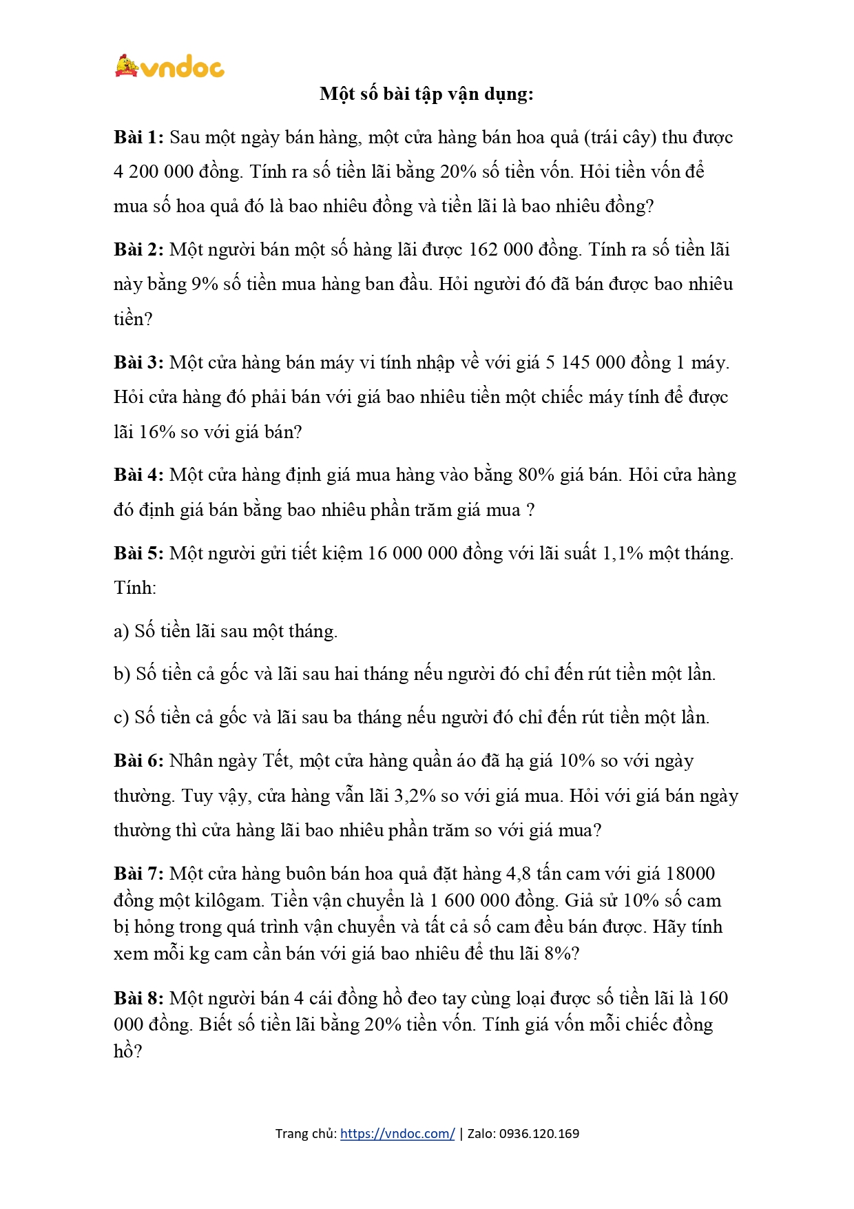 ly thuyet giai toan ve ti so phan tram ti so phan tram lien quan den mua ban h2*549512