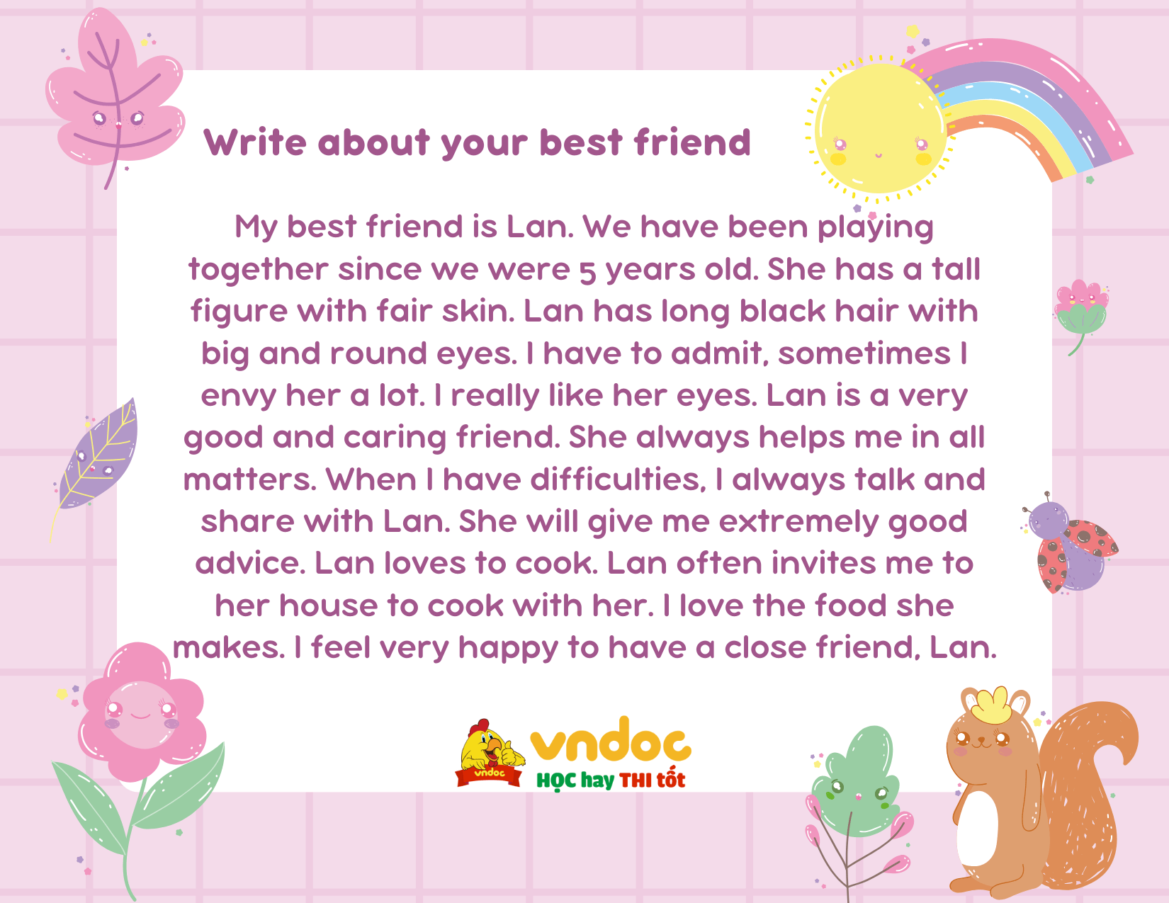 Write about your best friend