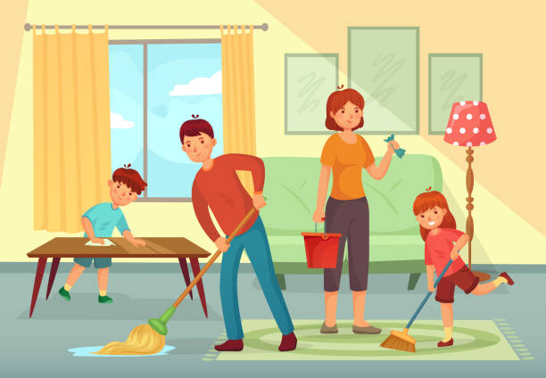 Talk about household chores and the roles of family members