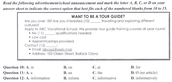 Đề thi THPT Quốc gia môn Tiếng Anh