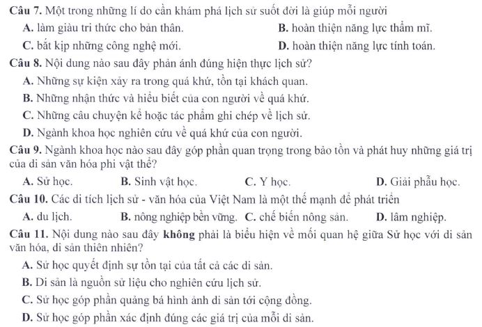 Đề minh họa thi THPT Quốc gia môn Lịch sử