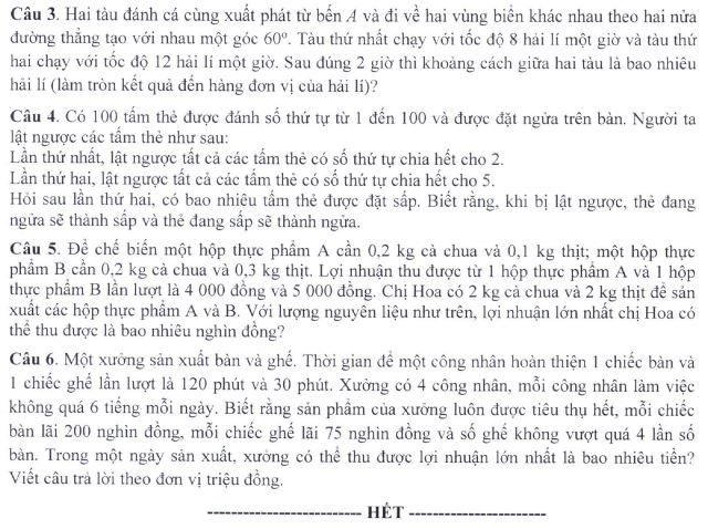 Đề thi THPT Quốc gia môn Toán