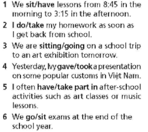 Sách bài tập Right on 8 unit 5 trang 40