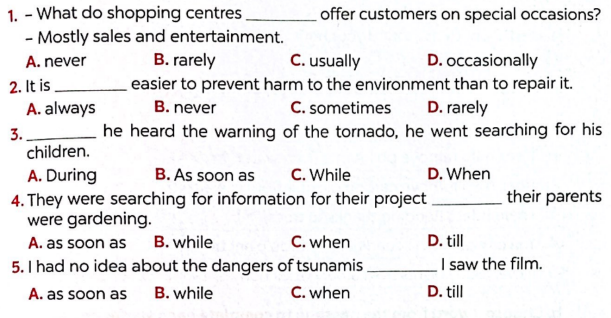 Sách bài tập tiếng Anh lớp 8 Test Yourself 3 Global success