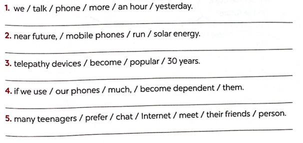 Sách bài tập tiếng Anh lớp 8 unit 10 Communication in the future