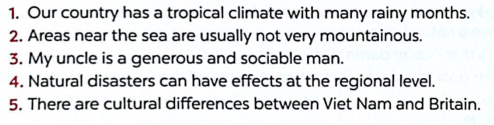 Sách bài tập tiếng Anh lớp 8 unit 9 Natural disasters Global success