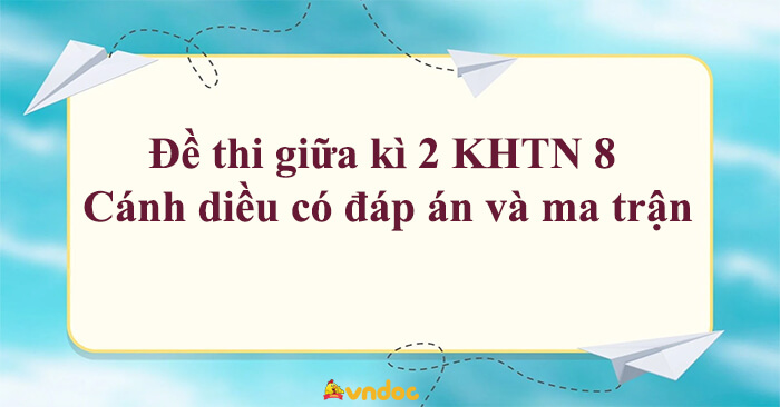 Bộ Đề thi giữa kì 2 KHTN 8 Cánh diều năm 2026 