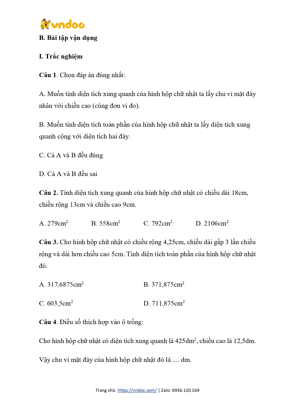 bt toan lop 5 dien tich xung quanh dien tich toan phan cua hinh hop chu nhat page 0002*568036