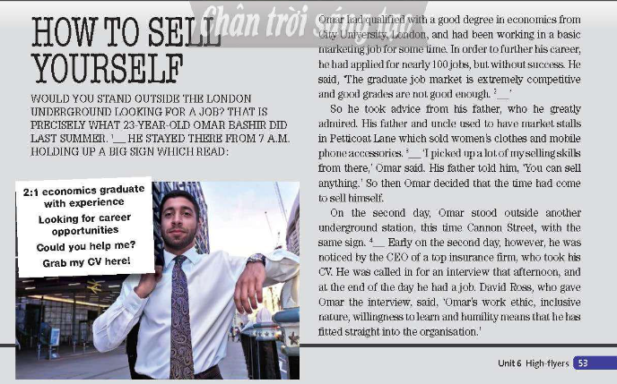 Friends Global 11 Workbook Unit 6 6F Reading