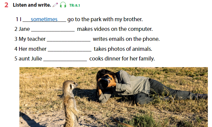 Sách bài tập tiếng Anh 4 Wonderful World Unit 8 Lesson 1