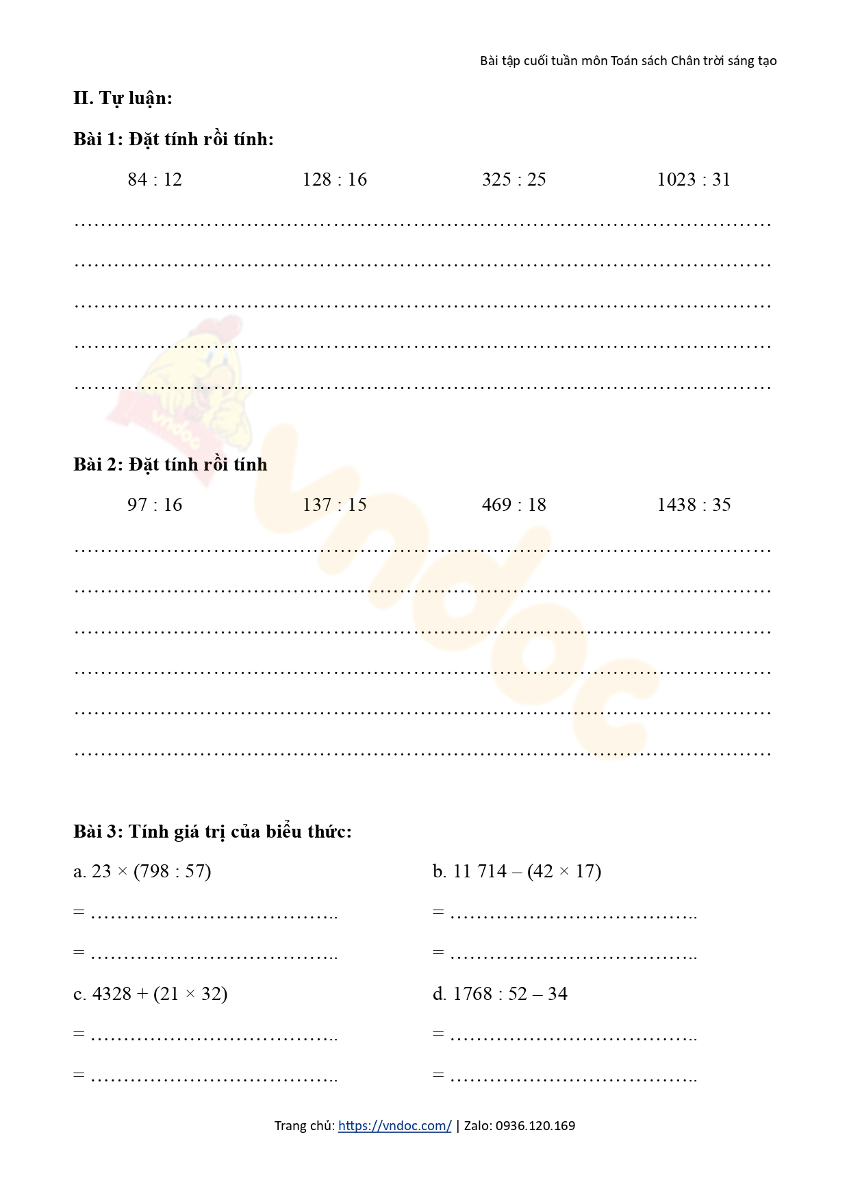 minh hoa bai tap cuoi tuan 23 toan 4 ctst h2*569471