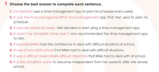 Sách bài tập Tiếng Anh 11 Global Success Unit 8 Grammar