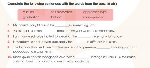 Sách bài tập Tiếng Anh 11 Global Success Test Yourself 3