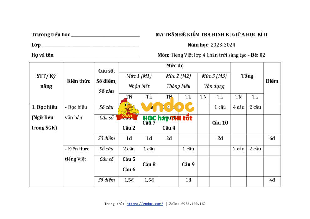 de thi tieng viet giua ki 2 lop 4 sach chan troi sang tao de 2 h1*570974