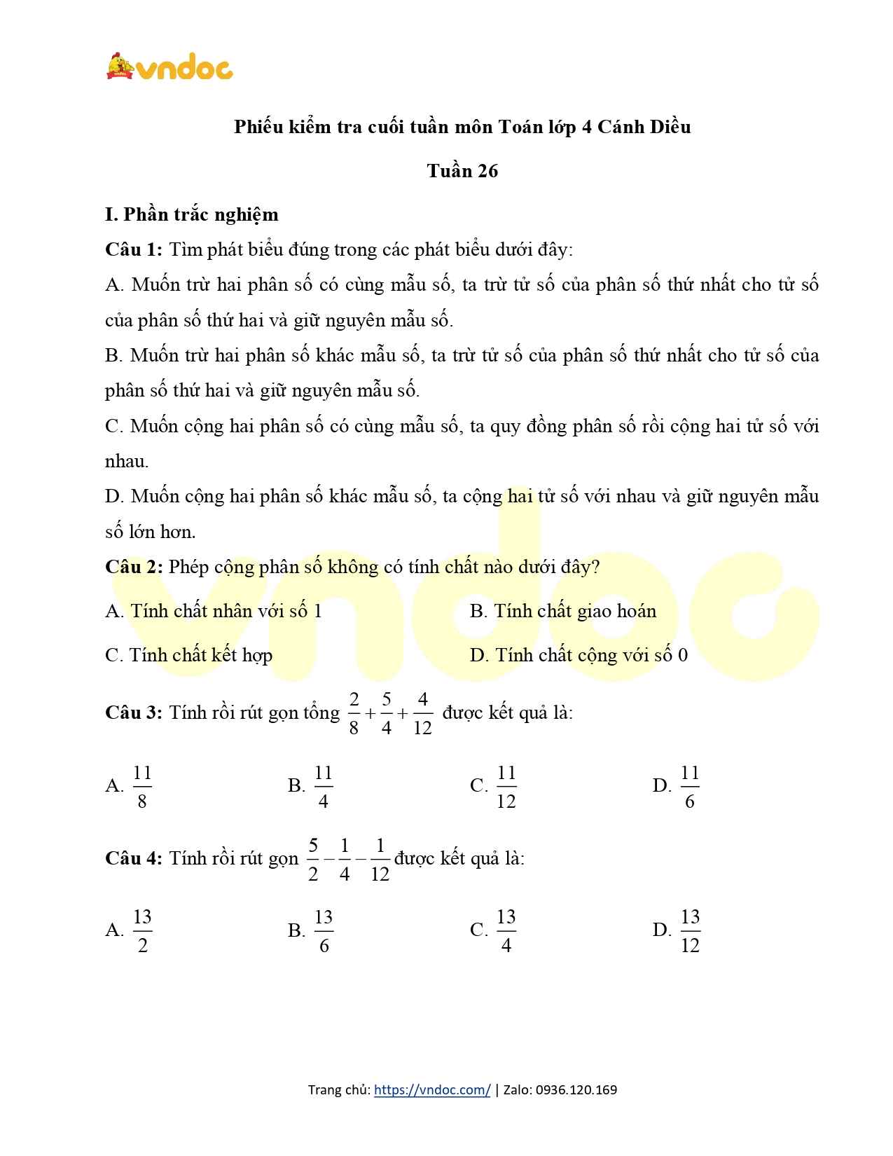 phieu bai tap cuoi tuan 26 toan 4 sach CD page 0001*572827