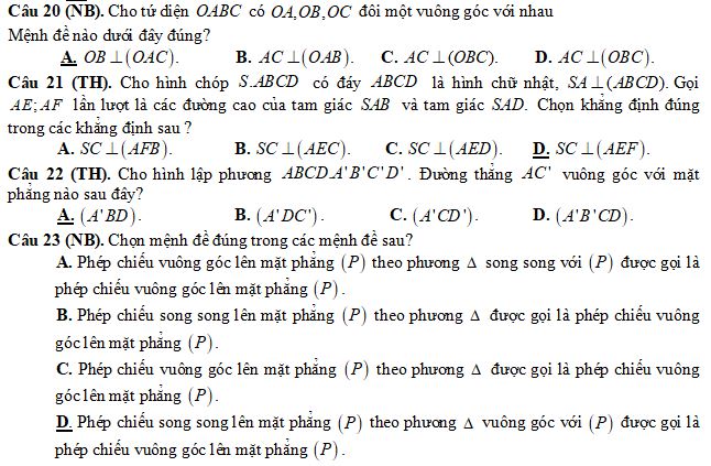 Đề thi học kì 1 lớp 11 môn Toán Cánh diều