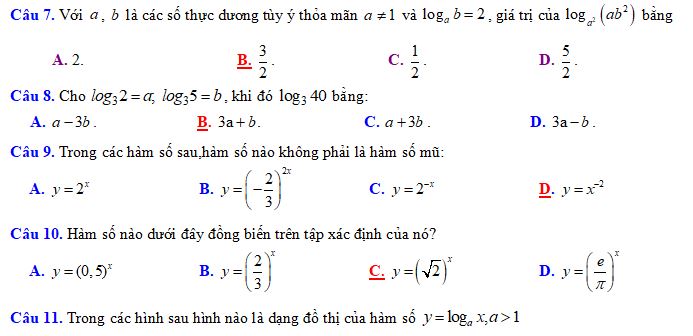 Đề thi học kì 1 lớp 11 môn Toán Chân trời sáng tạo
