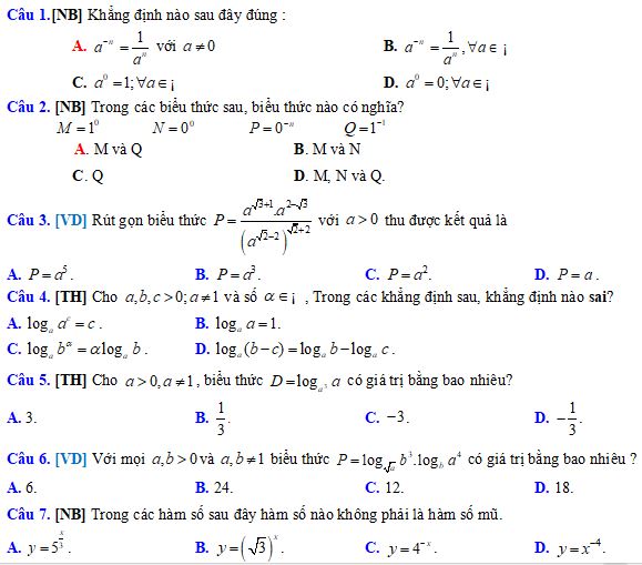 Đề thi học kì 1 lớp 11 môn Toán Kết nối tri thức