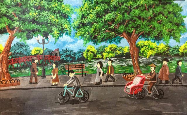 Những buổi chiều bình dị trên con phố Đinh Tiên Hoàng