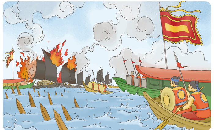 Ngô Quyền đại phá quân Nam Hán lớp 4