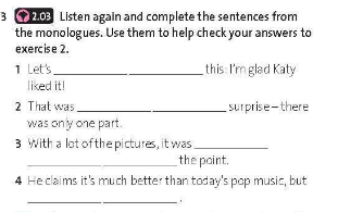 Friends Global 11 Workbook Unit 7 7C Listening
