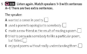 Friends Global 11 Workbook Unit 7 7C Listening