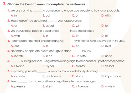 Sách bài tập Tiếng Anh 11 Global Success Unit 9 Vocabulary