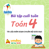 Bài tập cuối tuần Toán lớp 4 Cánh diều - Tuần 25
