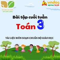 Bài tập cuối tuần Toán lớp 3 Kết nối tri thức - Tuần 33