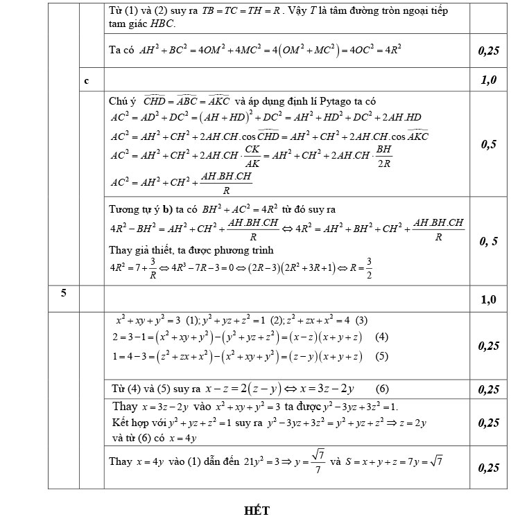 Đáp án đề thi thử vào 10 môn toán 2024 Chuyên Sư Phạm lần 1 ảnh 4