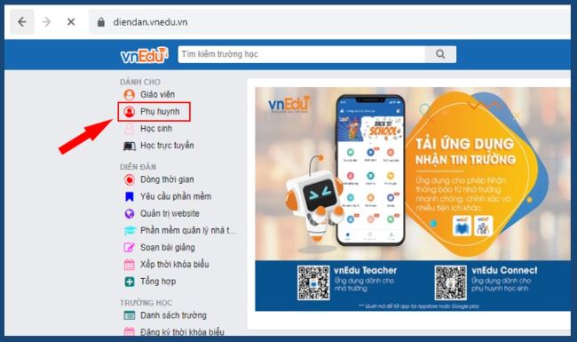 Hướng dẫn tra cứu điểm vnEdu phụ huynh chi tiết