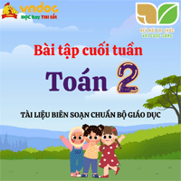 Bài tập cuối tuần môn Toán lớp 2 Kết nối tri thức Tuần 14