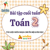 Bài tập cuối tuần Toán lớp 2 Cánh diều Tuần 16