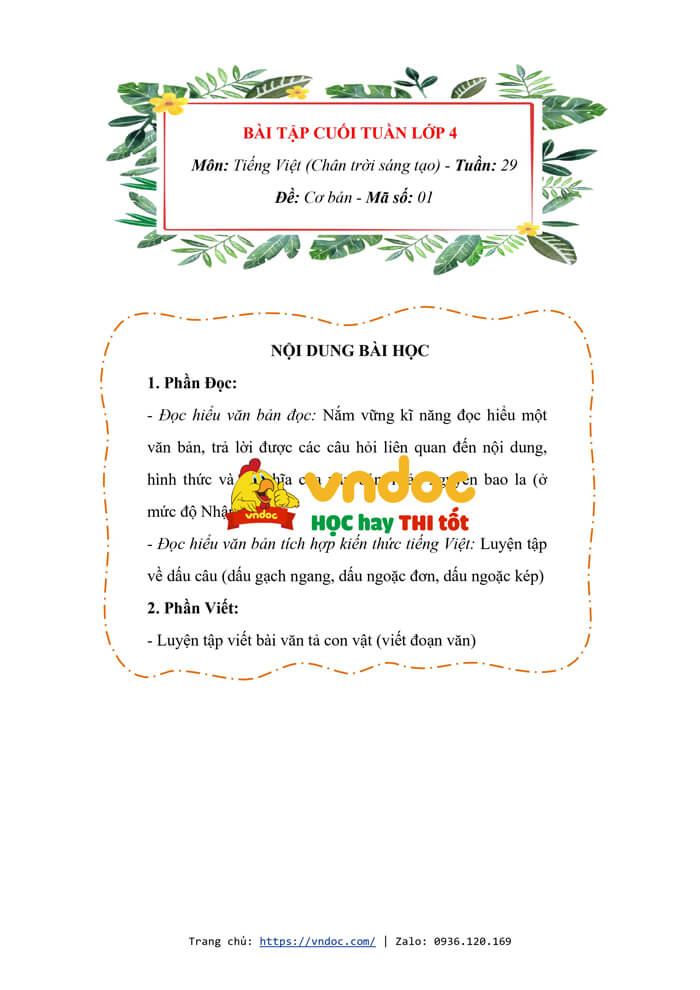 bai tap cuoi tuan tieng viet lop 4 chan troi sang tao tuan 28 h3*582600