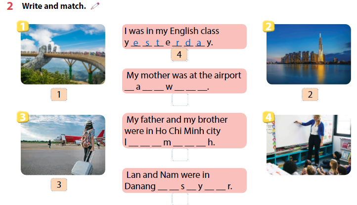 Sách bài tập Tiếng Anh lớp 4 Wonderful World Unit 11 Lesson 1