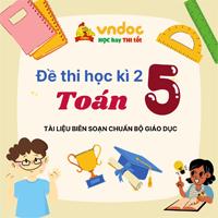 Đề thi học kì 2 lớp 5 môn Toán - Đề số 1