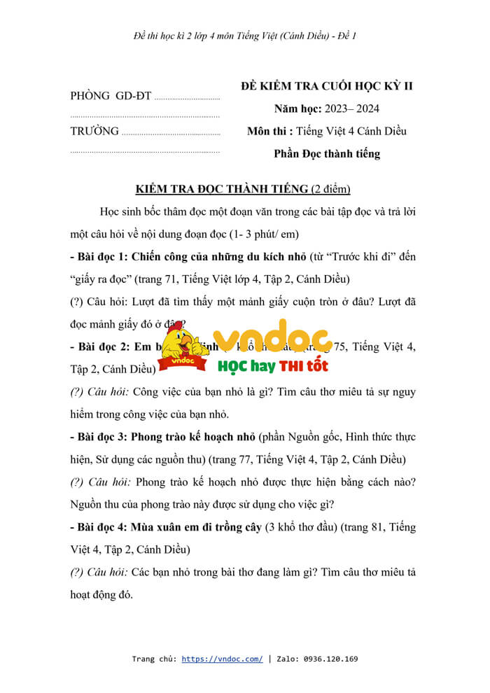 de thi hoc ki 2 tieng viet lop 4 canh dieu theo thong tu 27 de 1 h1*583729