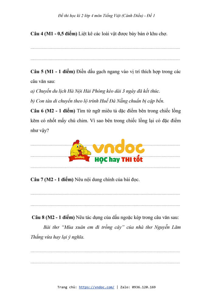 de thi hoc ki 2 tieng viet lop 4 canh dieu theo thong tu 27 de 1 h2*583731