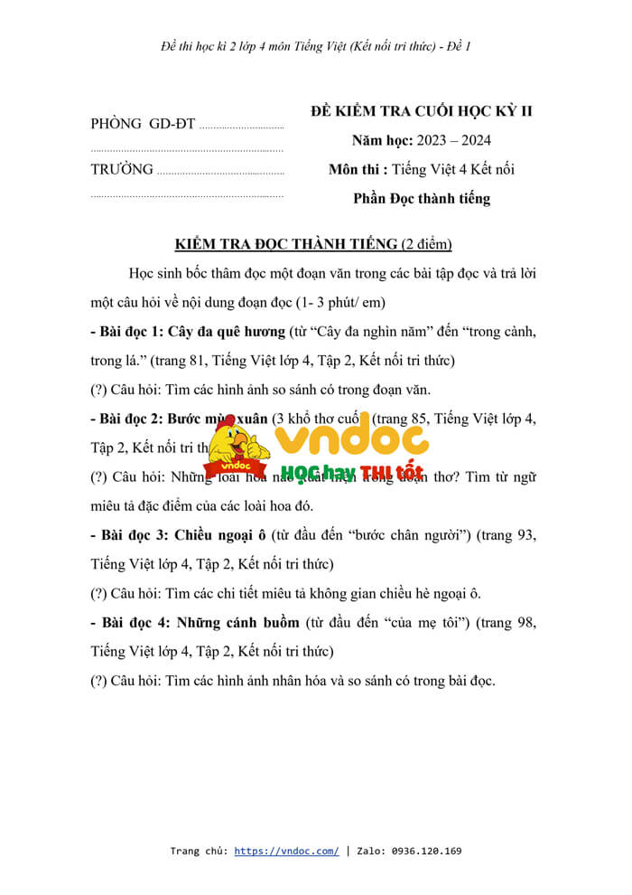 de thi hoc ki 2 tieng viet lop 4 ket noi tri thuc theo thong tu 27 de 1 h3*583752