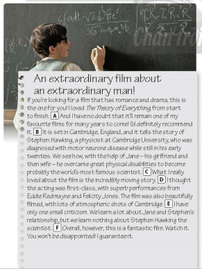 Friends Global 11 Workbook Unit 7 7H Writing