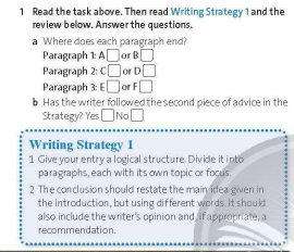 Friends Global 11 Workbook Unit 7 7H Writing