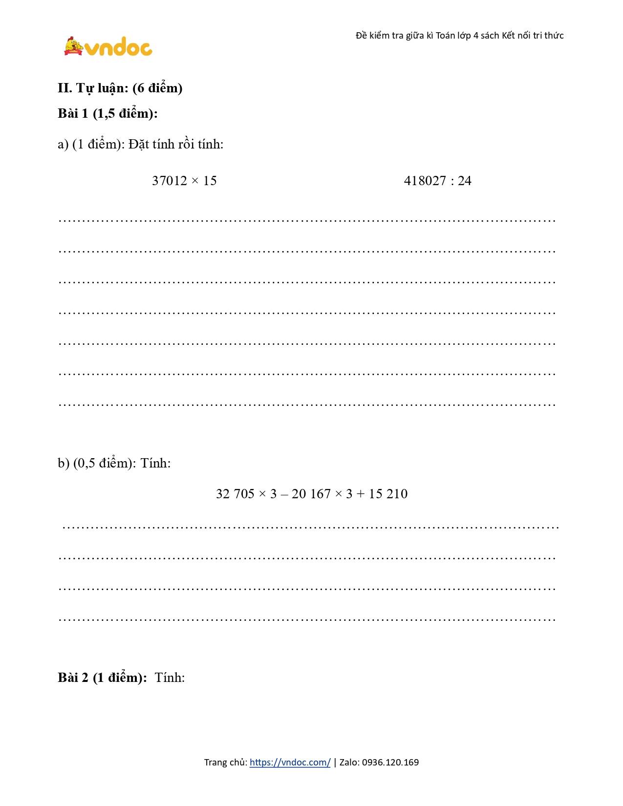 de thi hoc ki 2 toan 4 kntt so 1 page 0002*584455