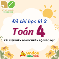 Bộ 5 đề thi học kì 2 môn Toán lớp 4 sách Kết nối tri thức số 1