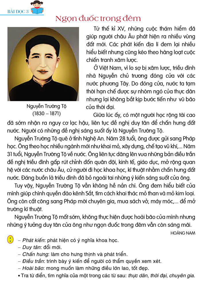 Ngọn đuốc trong đêm lớp 4