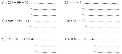 Vở bài tập Toán lớp 4 Tập 2 trang 96 Bài 5